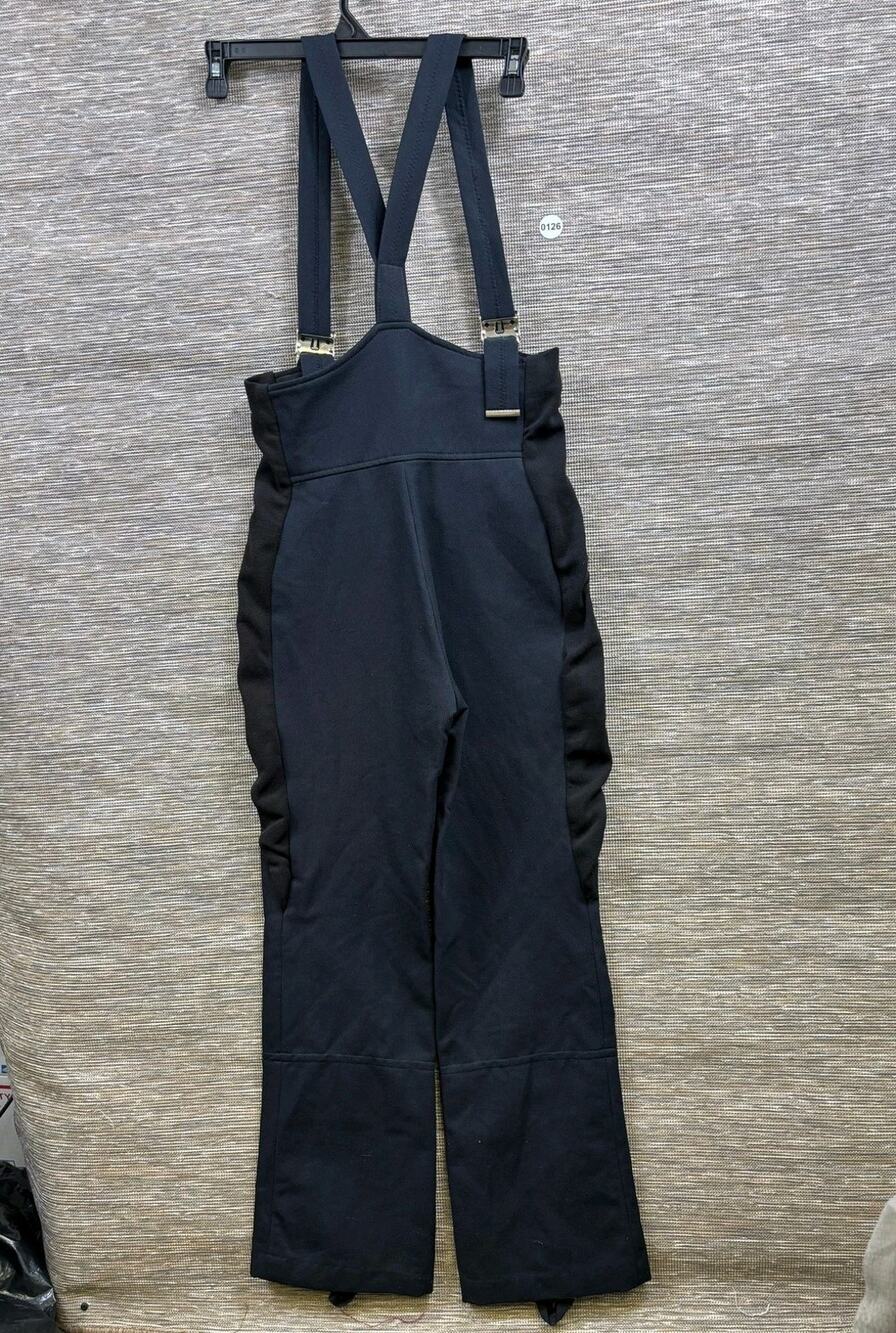Edelweiss Snow Pants Womens 12 Black Softshell Ski High Waist Bib Stretch